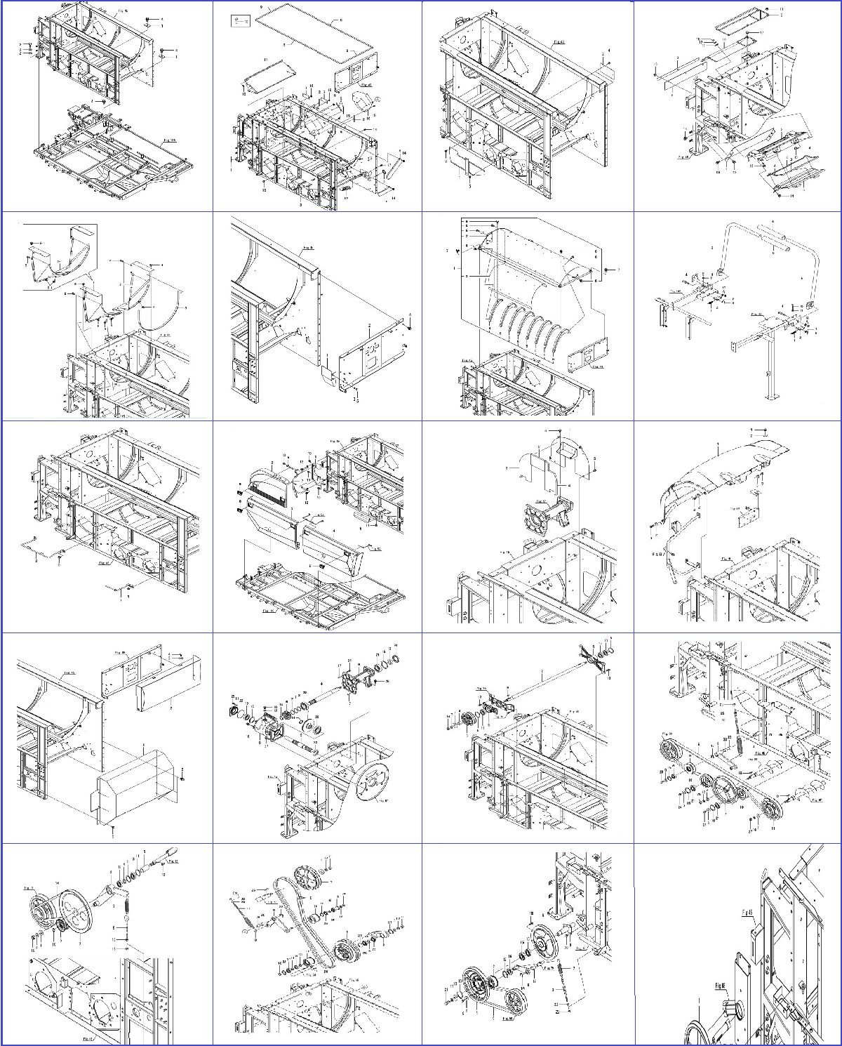 Khung thân nắp bộ phận Đập